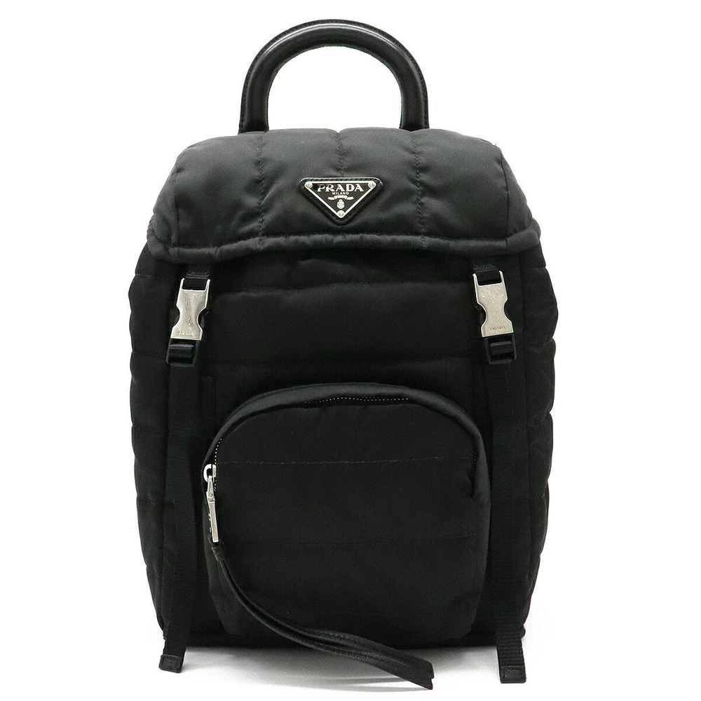 Prada Backpack Rucksack Quilted Leather NERO Black
